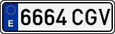 License plates of Spain, Ordinary (2000)