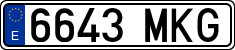 License plates of Spain, Ordinary (2000)