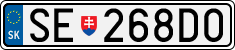 License plate of Slovakia, Cars