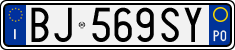 License plate of Italy, Cars (1994 year series)