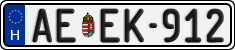 license plates of Hungary, Regular plates (2022)