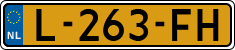 License plate of the Netherlands, Cars