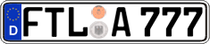 German license plate, Regular plates