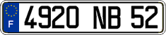 French license plate, FNI