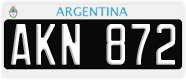 License plate of Argentina, Cars (1995, ABC 123)