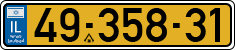 License plate of Israel, Regular plates