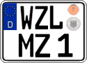 German license plate, Regular plates