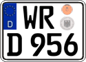 German license plate, Regular plates