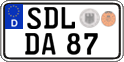 German license plate, Regular plates