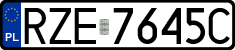 License plates of Poland, Regular car plates
