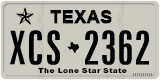 Texas, Regular plates (2012) (АBC-1234)