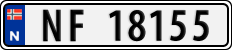 License plate of Norway, Cars