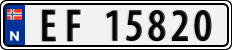 License plate of Norway, Cars