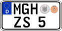 German license plate, Regular plates