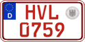 German license plate, Red license plates