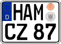 German license plate, Regular plates