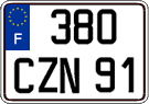 French license plate, FNI