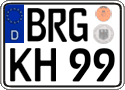 German license plate, Regular plates
