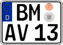 German license plate, Regular plates