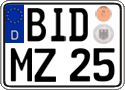 German license plate, Regular plates