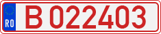 License plate of Romania, Provisional