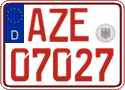 German license plate, Red license plates