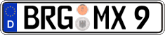 German license plate, Regular plates