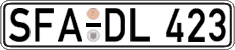 German license plate, Regular plates