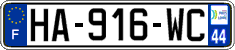 French license plate, SIV (ordinary)