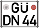 German license plate, Regular plates
