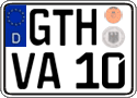 German license plate, Regular plates