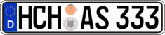 German license plate, Regular plates