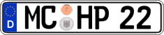 German license plate, Regular plates