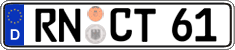 German license plate, Regular plates