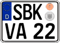 German license plate, Regular plates