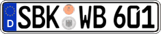 German license plate, Regular plates