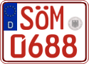 German license plate, Red license plates