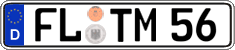 German license plate, Regular plates