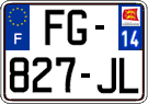 French license plate, SIV (ordinary)