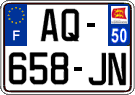 French license plate, SIV (ordinary)