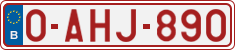 License plate of Belgium, Regular plates (2010)