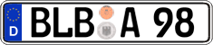 German license plate, Regular plates