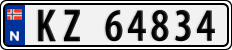 License plate of Norway, Cars