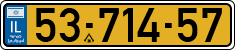 License plate of Israel, Regular plates