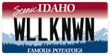 Idaho, Vanity Plates