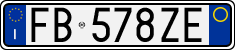 License plate of Italy, Cars (1994 year series)