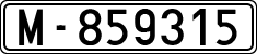 License plates of Spain, 1900 year series