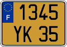French license plate, FNI
