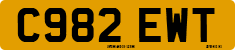 License plate of the United Kingdom, 1983 year system