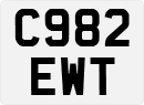 License plate of the United Kingdom, 1983 year system